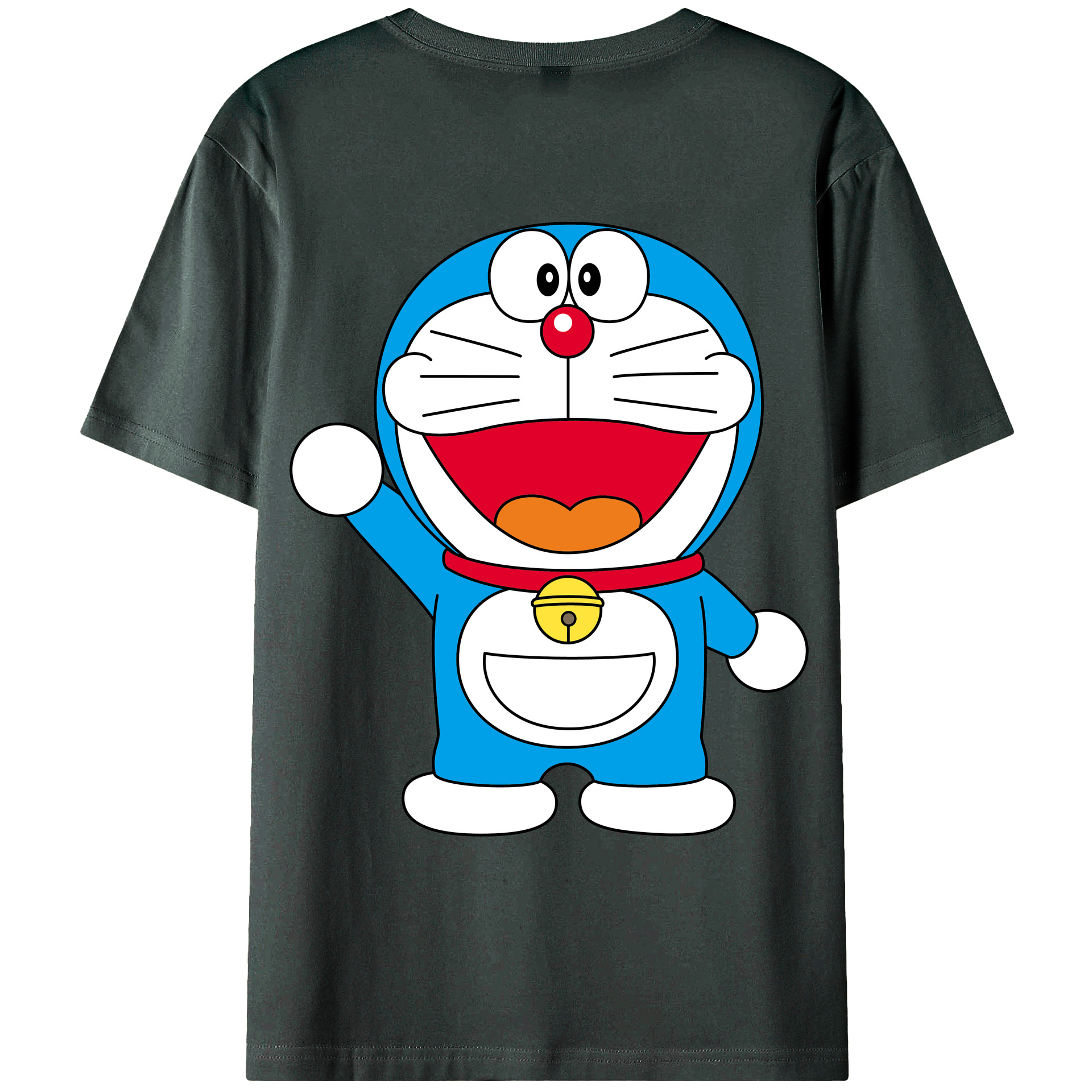（画像用） ドラえもん Doraemon 綿100％ メンズ半袖Tシャツ（バックプリント） 通気性